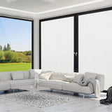 Coavas frosted white vinyl privacy window film applied to a clear glass window blocking view while allowing natural light - view 8
