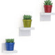 RICHER HOUSE 3-Pack Small White Floating Wall Shelves – 4" L-Shape
