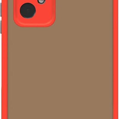 Luhuanx slim polycarbonate phone case with red frame and clear back panel for Samsung Galaxy A52 and A52 5G