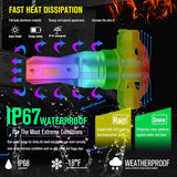 Two HAISECA H16 5202 LED fog light bulbs with black housing, 3800LM 6000K white, plug-and-play design - view 5