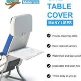10-pack disposable airplane tray table covers 18x14 inches with dinosaur coloring game printed on surface for children - view 3