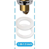 Two stainless steel pop-up sink stoppers with hair catcher drain strainers for bathroom sink and tub drains - view 2
