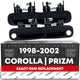 T1A 4pc Exterior Door Handle Set 1998-2002 Toyota Corolla Textured Black