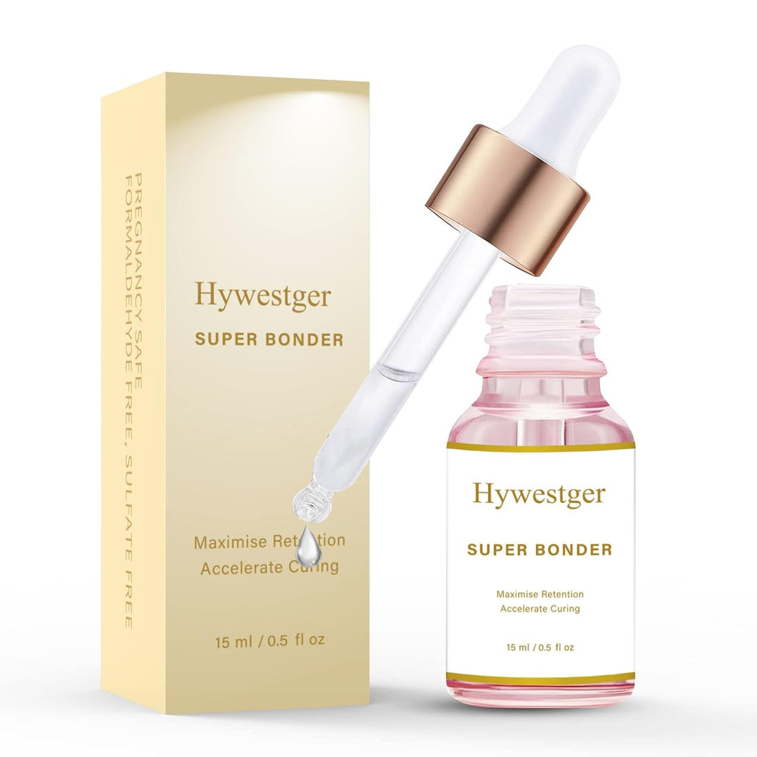 15ml lash bonder eyelash extension glue accelerator and sealant bottle with clear botanical formula
