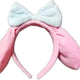 Kawaii Kuromi Plush Ear Headband – Pink Cosplay Hairband for Teens & Adults