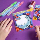 42-pack Nasidear astronaut space Valentine's Day cards paired with colorful mini bubble wands in 6 unique designs - view 6