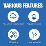 Three dishwasher cleaning tablets in packaging, biodegradable lemon-scent formula for removing grease and limescale - view 6