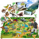 PLAYVIBE Dinosaur Toy Set – 9 Figures, Activity Playmat & Storage Box