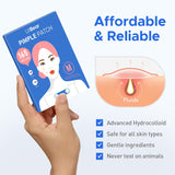 Pack of 165 round hydrocolloid acne pimple patches for face, shown in packaging with salicylic acid formula - view 7