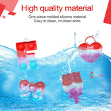 24 multicolor heart-shaped silicone pop fidget keychains each paired with a Valentine's Day greeting card - view 5