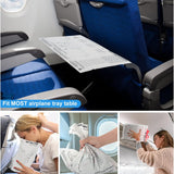 10-pack disposable airplane tray table covers 18x14 inches with dinosaur coloring game printed on surface for children - view 6