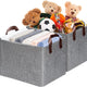 Popoly Collapsible Fabric Storage Bins 2-Pack – Steel Frame, 50L Grey