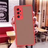 Luhuanx slim polycarbonate phone case with red frame and clear back panel for Samsung Galaxy A52 and A52 5G - view 2