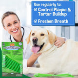 Bodhi Dog dual-ended green pet toothbrush 8-pack with soft silicone bristles for dogs and cats in retail packaging - view 4