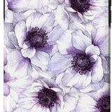 Purple anemone watercolor floral dual-layer TPU phone case for iPhone XS Max with shabby chic design